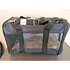 Sherpa Original Deluxe Travel Pet Carrier, Dog Cat Airline Approved Black Medium